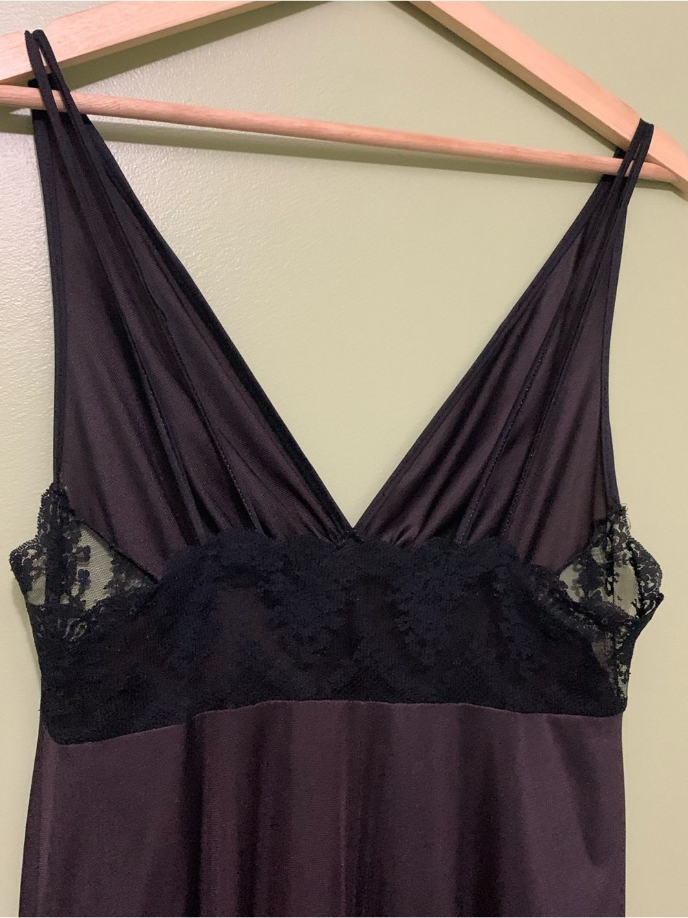 Vintage Texsheen Black Lingerie Maxi Gown Medium - Picture 4 of 8